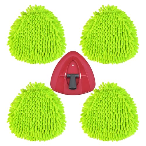 Spin Mop Replace Head, Base, Mop Replacement Head for O Cedar EasyWring 1 Tank System 4 Microfiber Refills, 1 Mop Head Base