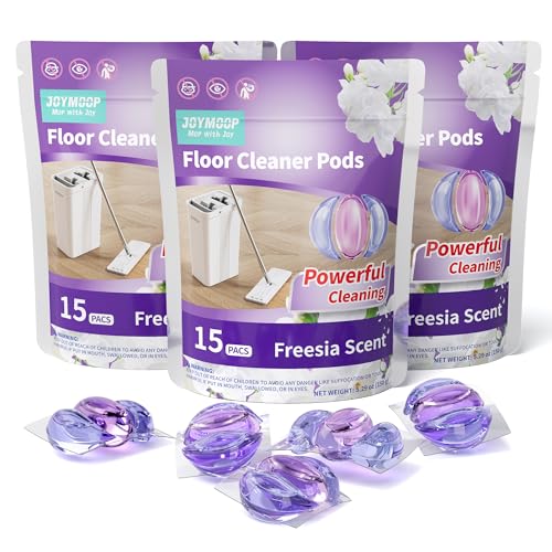 JOYMOOP Floor Cleaner for Mopping, 45 PCS Mopping Solution, Hardwood Floor Cleaner, Works Perfectly with Mop Bucket - size: 3 Count (Pack of 45)