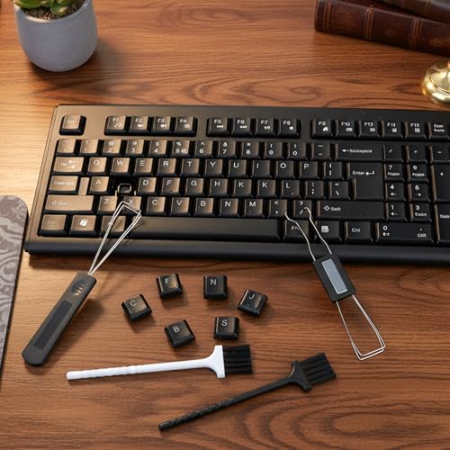 4 PCS Keycap Puller Switch Puller Keyboard Cleaning Kit, Key Cap Removal Tool with Keyboards Cleaning Brush for Mechanical Keyboards, Metal Materialkey Removal Tool