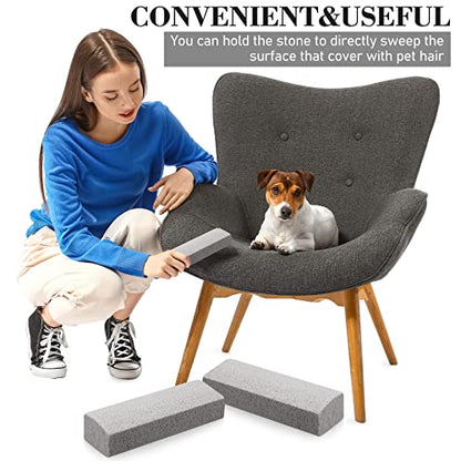 Loopeer 2 Pcs Pet Hair Remover Pumice Stone for Dog Cat Hair Removal Cleaning Pet Fur Stone 6 Inch Dog Fur Cleaning Tool for Car Interior Bedding Carpet Couch Furniture(6 x 2 x 1.6 in) - size: 1 Count (Pack of 1)
