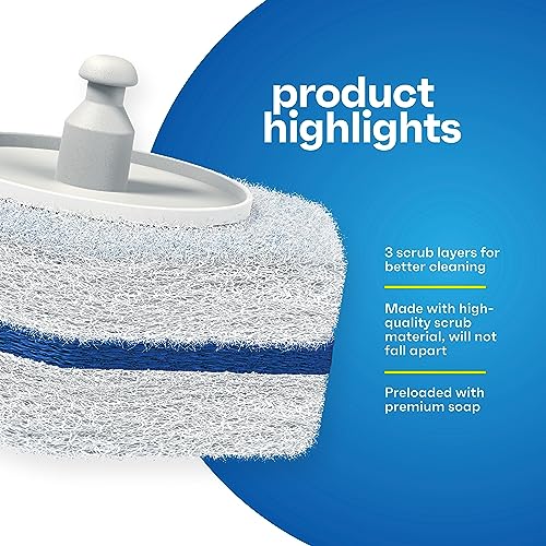 CleanGenius Disposable Prefilled Toilet Cleaning Scrubbers (60 Count) - size: 1 Count (Pack of 60)