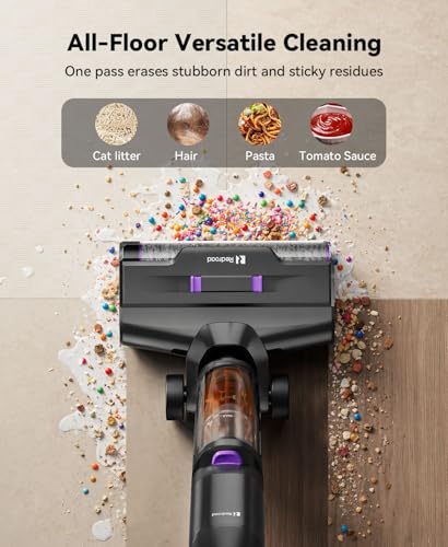Wet Dry Vacuum Cleaner 20,000Pa,50Mins Runtime Cleaning Area 3013ft²,Cordless Vacuum Cleaner, Cordless Vacuum and Mop All in One,Self-Cleaning for Hard Floors Sticky Messes and Pet Hair H15Set
