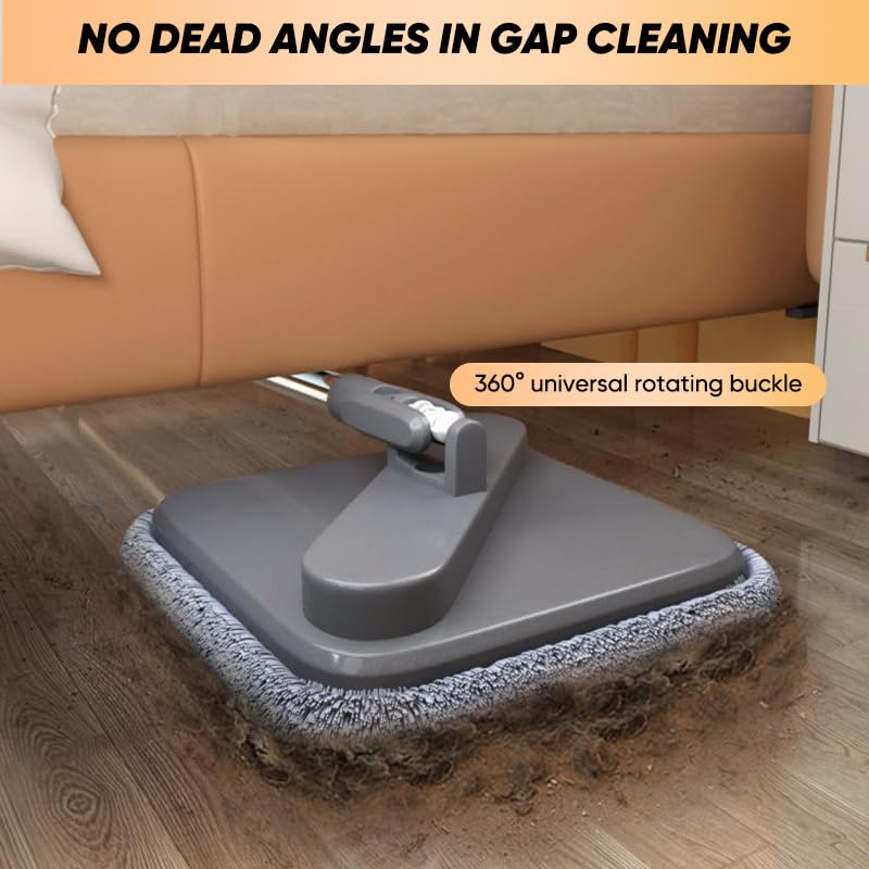 Spin Mop and Bucket Set with Replaceable Microfiber Mop Pads,Spin Mop,Self Wringing 360° Rotating Square Mop Head for Hardwood Tile Marble Floors (Replace Cloth * 4) - color: Replace Cloth * 4