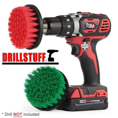 Cleaning Supplies - Medium/Stiff Power Scrubbers - Kitchen Accessories - Drill Brush - Stove - Sink - Griddle - Cooktop - Tile - Cast Iron Skillet - Outdoor - Deck Brush - Headstones - Garden Statues