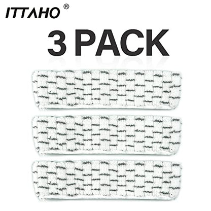3 PCS Window Scrubber Refill Sleeve, Reusable & Washable Scrubber Replacement Head for Window Professional Microfiber Cover Window Washer Replacement Cover (White & Gray) - 11 Inch