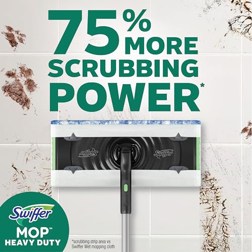 Swiffer Sweep & Mop Deluxe 2-in-1 Multi-Surface Kit for Floor Cleaning, Includes 1 Sweeper Device, 5 Dry Sweeping + 6 Wet Mopping Heavy Duty Cloths, Black - style: Sweep & Mop Deluxe