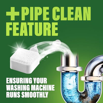 Green Gobbler Premium Washing Machine Cleaner & Deodorizer Tablets with Pipe, Drain & Hose Clean Technology | Front & Top Load Washers | 28 Count - size: 28 Count (Pack of 1)