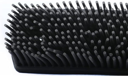 Rubber Brush for Pet Hair Removal - Effective Lint & Fur Remover Red/Black