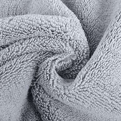 POLYTE Quick Dry Lint Free Microfiber Hand Towel, 16 x 30 in, Set of 4 (Gray) - color: Gray