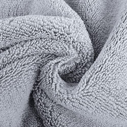 POLYTE Premium Lint Free Microfiber Washcloth Face Towel, 13 x 13 in, Set of 6 (Gray) - color: Gray