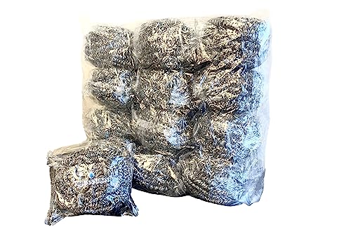 AquaNation Premium Stainless Steel Scouring Pads [Large 50 Gram] | Heavy Duty 12 Pack | Industrial & Commercial Grade Steel Wool Scrubbers | Individually Wrapped Scrubbing Sponges