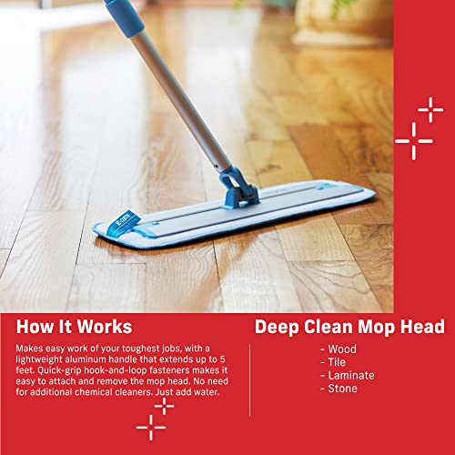 E-Cloth Microfiber Mop Head Replacement - Reusable Microfiber Mop Pads, Washable Replacement Pads, Multi-Surface Floor Cleaning Cloths for Hardwood, Tile & Laminate - 1 Pack