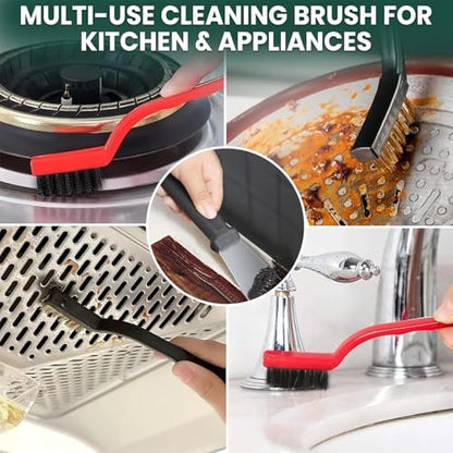 12pcs Crevice Cleaning Brush, Hard Bristle Scrub Brushes Tools, Multifunctional Grout Brush for Home, Bathroom, Ktichen, Window and Corners