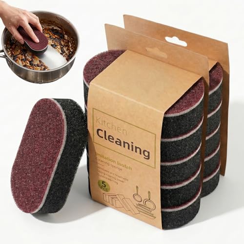 Cleaning Sponges Eraser，2026 New Heavy Duty Scouring Pad，Dish Sponges Kitchen，Shower and Tub Scrubber Sponge for Kitchen, Bathroom, Sink, Floor and Home Cleaning (10 pcs) - color: 10 Pcs