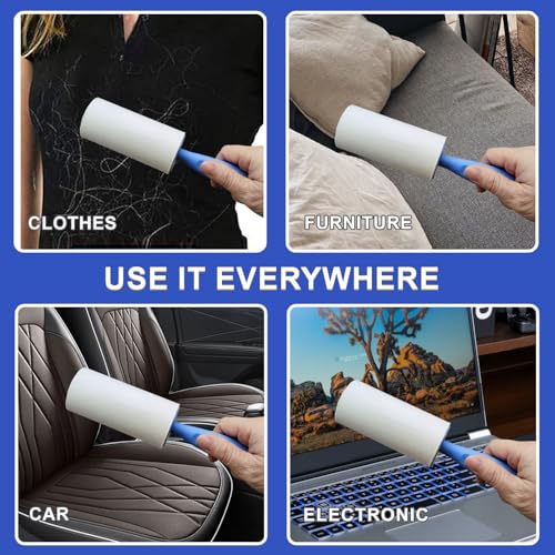 Extra Sticky Lint Roller Mega Value Set 900 Sheets for Pet Hair Removal and Clothes, Dog and Cat Lint Remover, 10 Pack - size: 10pack(900sheets)