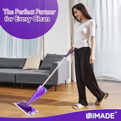 UNIMADE 64 Count Mop Pad Refill Compatible with Swiffer WetJet, Disposable Multi-Layers Mopping Pads for All Hard Surface, Especially Hardwood Floor, Super Absorbent Spray Mopping Pad Refills - size: 64 Count
