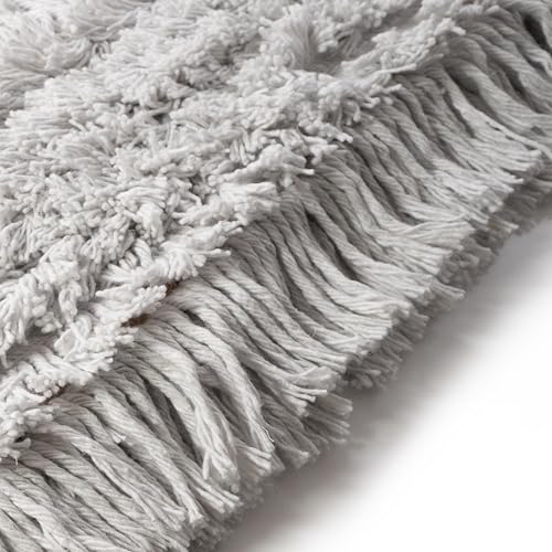 Commercial Dust Mop 48 Inch - Industrial Floor Dust Mop with Aluminum Handle - Reusable Washable Cotton Mop Head for Hardwood Tile Laminate Vinyl Floors - Dry Mop for Janitorial Cleaning