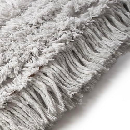 Commercial Dust Mop 48 Inch - Industrial Floor Dust Mop with Aluminum Handle - Reusable Washable Cotton Mop Head for Hardwood Tile Laminate Vinyl Floors - Dry Mop for Janitorial Cleaning