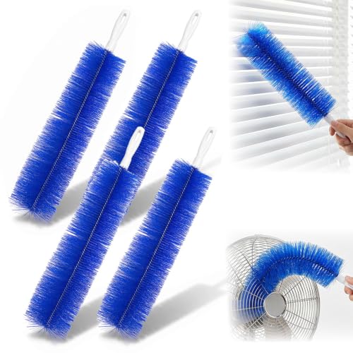 Bendable Microfiber Head, 2026 Upgraded Reusable Dust Remover, Washable Fan Cleaning Brush, for Electric Fans, Car Vents, Curtain，Blue：4 - color: Blue