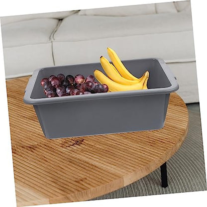 PRETYZOOM Commercial Plastic Utility Tote Bus Tub for Restaurant Rectangular Dish Washing Basin with Handles Multi-Purpose Storage for Dishes Toys and More