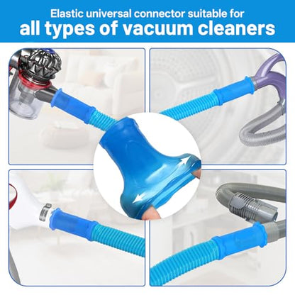 Dryer Vent Cleaner Kit, Universal Vacuum Hose Attachment Fits All Vacuums Cleaner, Dryer Lint Brush and Vacuum Hose Attachment with Universal Connector, Quickly clean the fluff