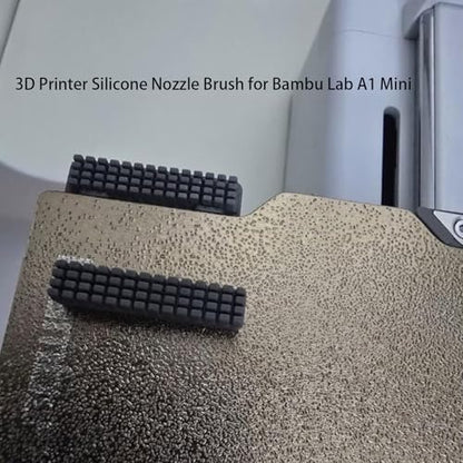 6Pcs A1 Mini Nozzle Brush, A1 Mini Wiper Silicone Brush Nozzle Cleaning Brush Compatible for Bambu Lab A1 Mini 3D Printer Heatbed Nozzle Wiper Cleaning Tool, (Only for A1 Mini) - style: A1 Mini Nozzle Brush