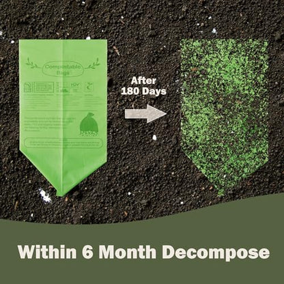 Compost Bags 33 Gallon 125 Liter Extra Thick 1.2 Mils Compostable Food Scrap Waste Bags with US BPI ASTM D6400 and Europe OK Compost Home Certified 20 Counts - style: 33 Gallon