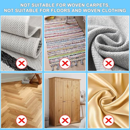 mupapi Carpet Rake for Pet Hair Removal, Reusable Pet Hair Remover Broom, 60'' Adjustable Long Handle Dog and Cat Hair Remover Tool Set of 3, Lint Remover Scraper for Carpets, Rugs, Mats, Couch, Car