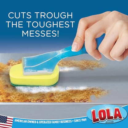 LOLA Soap Dispenser Dish Wand Sponge Head Refills, 2 Pack, Super Absorbent Scrubber, Non-Scratch, for Cleaning Dishes, Sinks and Cookware - size: 2 Heads