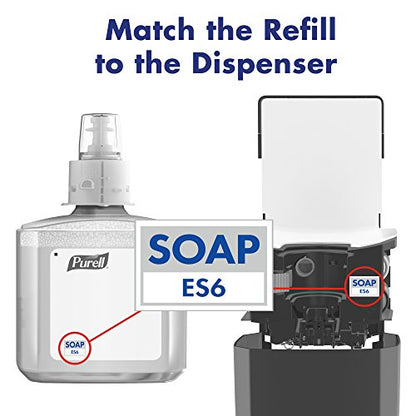 PURELL ES6 Automatic Wall-Mounted Hand Soap Dispenser, Graphite, Compatible with 1200 mL PURELL HEALTHY SOAP Refills (Pack of 1) - 6434-01 - Manufactured by GOJO, Inc.