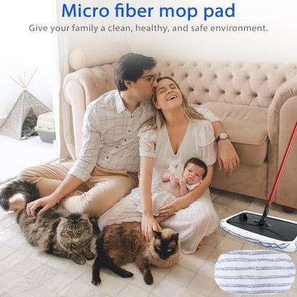 4 Pack Mop Heads Replacements Compatible with Cedar Hard Wood Flooring 'N More Ultra-fine Fiber mop - Microfiber Mop Refills for Cedar Mop Wet and Dry Use 15x8 Inch Pads - color: 4 Pack