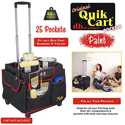 dbest Quik Cart Pockets, Black, Unisex, 20-Pocket Caddy for Easy Organization and Storage