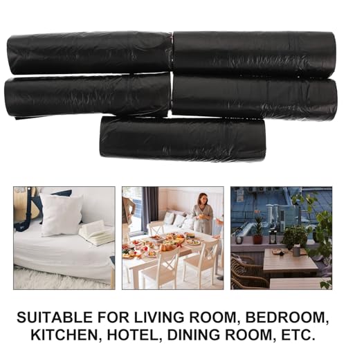 75pcs Heavy Duty Drawstring Garbage Bags Large Capacity Disposable Trash Bags for Home Use Leak-resistant with Strong Plastic Material
