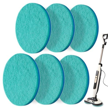 Frescares S7001 Upgraded Steam&Scrub Mop Pads for Shark,S8201 S8001 S7000 S7201 S7000AMZ S7005 S7020 S7001C All-in-One Hard Floor Steam Mop (6Green-Without snap Fastener) - color: 6green