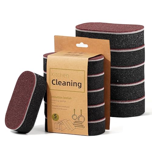 Emery Magic Wipe Sponge, Nano Carborundum Scrub Sponge, Heavy Duty Scouring Pad, Cleaning Sponge for Pots Pans Kitchen (10 PCS) - color: 10 Pcs