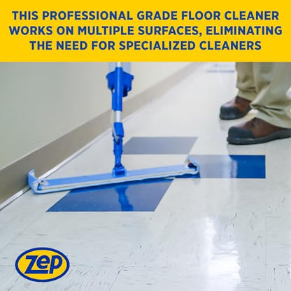 Zep Spray Mop Refill and Floor Cleaner - 1 Gallon (Case of 4) ZUMSF128 - Professional Grade Versatile Multi Surface Fresh Scent Floor Cleaner and Deodorizer