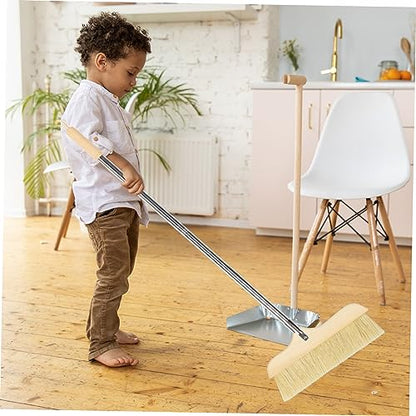 VALICLUD Long Handle Bristle Broom for Efficient Home Cleaning Soft Bristles for Pet Hair Dirt Removal Construction for Indoor Kitchen Use