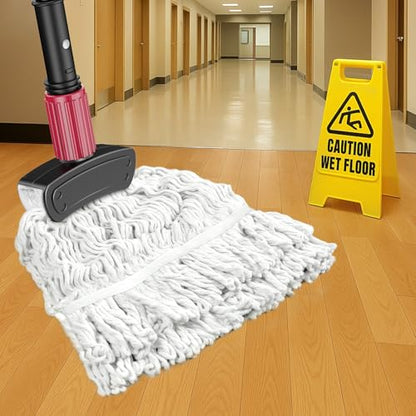 Commercial Mop Head Replacement - 2 Pack Heavy Duty Cotton Heads for Floor Cleaning - Washable Looped End String Mop Refill for Home Kitchen Industrial - size: Mop Head Replacement
