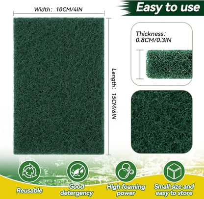Heavy Duty Scouring Pad 5PCS, for Kitchen Bathroom Household Cleaning Dish Scrubber Scrub Sponges, for Oven Barbecue Grill Bathtub - size: 5Pack