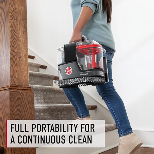 Hoover ONEPWR CleanSlate Cordless Portable Carpet + Upholstery Spot Cleaner Machine, Powerful Suction, Versatile Tools, Car and Auto Detailer, Pair with Hoover Spot & Upholstery Cleaner Solution - style: CleanSlate Cordless