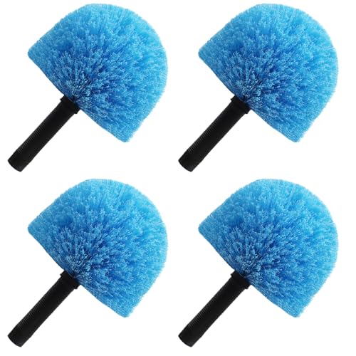 4 Pack Cobweb Duster Head Brush-Twist-On Spider Web Brush for Outdoor & Indoor Web Cleaning // Fits Standard Acme Threaded Poles // Cobweb Duster Brush Head Only-Blue - style: 4 PACK