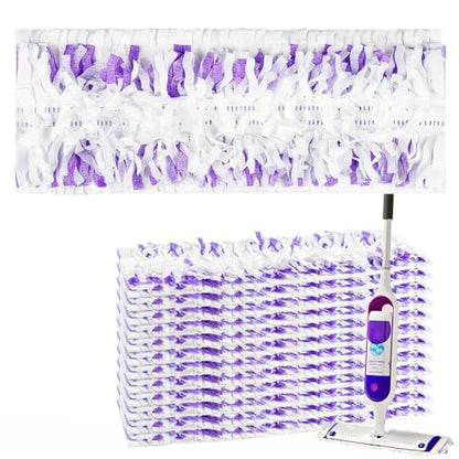 12 Pack Disposable Mop Pads for PowerMop Multi-Surface Floor Mop, Mopping Pad Refills for Floor Cleaning - size: 12*Purple
