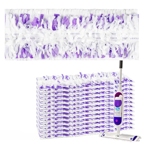 12 Pack Disposable Mop Pads for PowerMop Multi-Surface Floor Mop, Mopping Pad Refills for Floor Cleaning - size: 12*Purple