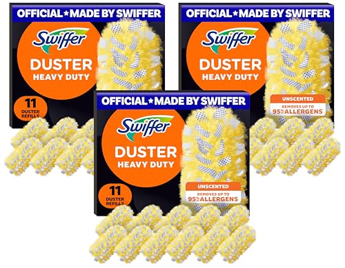 Swiffer Dusters Heavy Duty Multi-Surface Duster Refills for Cleaning, Unscented, 11 Count (Pack of 3) - size: 3 Pack (11 Count)
