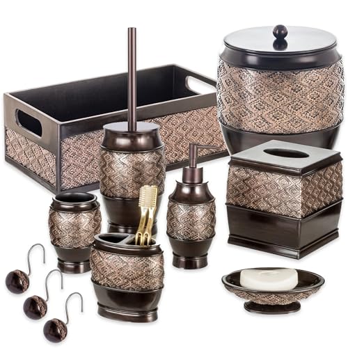 Creative Scents Dublin Brown Toilet Brush Set - Toilet Bowl Cleaner Brush and Holder - Decorative Toilet Bowl Scrubber - Space Saving Designed Toilet Bowl Cleaner - color: Brown