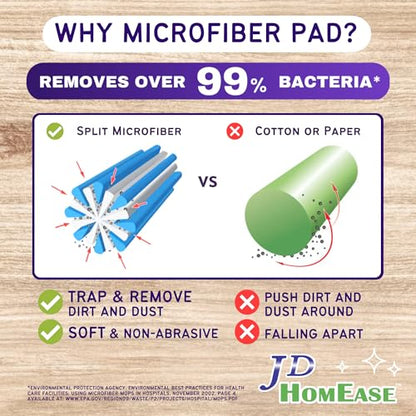 48 Pack Premium Microfiber Replacement Pads for Swiffer WetJet - Super Absorbent, Lint-Free, Durable-11"x5.5", Perfect Fit Swiffer WetJet Mop - Safe on Hardwood, Tile, Vinyl