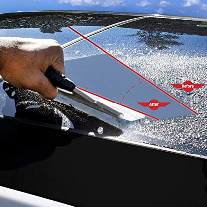 Detailer's Preference Silicone Water Blade Windshield Squeegee for Cars, Streak-Free Drying Tool for Glass, Paint, and Chrome, Flexible Edge for Auto Detailing Professionals, 12.25-Inch (Pack of 2) - size: Standard (Pack of 2)