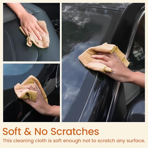 Greenfound Microfiber Cleaning Cloth Roll -80 Pack, 11.5x11.5, Tear Away Towels, Reusable and Washable Rags, Orange - color: Orange