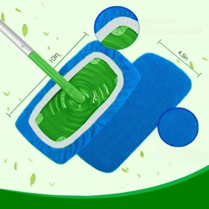 Microfiber Mop Pads - 3 Pack Reusable Washable Refills for Wet & Dry Floor Cleaning - Fits Most Standard Mops - Deep Blue Household Cleaning Pads - color: Deep Blue