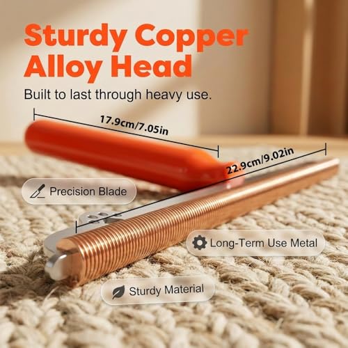 Carpet Rake for Pet Hair Removal, Dog and Cat Hair Remover Tool, Handled Fur Remover Rake for Carpets, Rugs, Mats, Couch, Car Interiors (1)